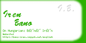 iren bano business card